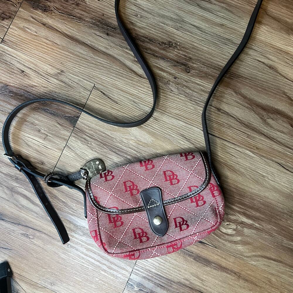 Dooney & Bourke Ruby Red Db Monogram Small Crossb… - image 2